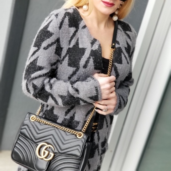 LAST CHANCE Houndstooth Cardigan Sweater - Picture 2 of 4